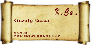 Kiszely Csaba névjegykártya